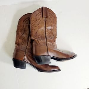 Justin Boots Cognac Leather Western Boots 7
